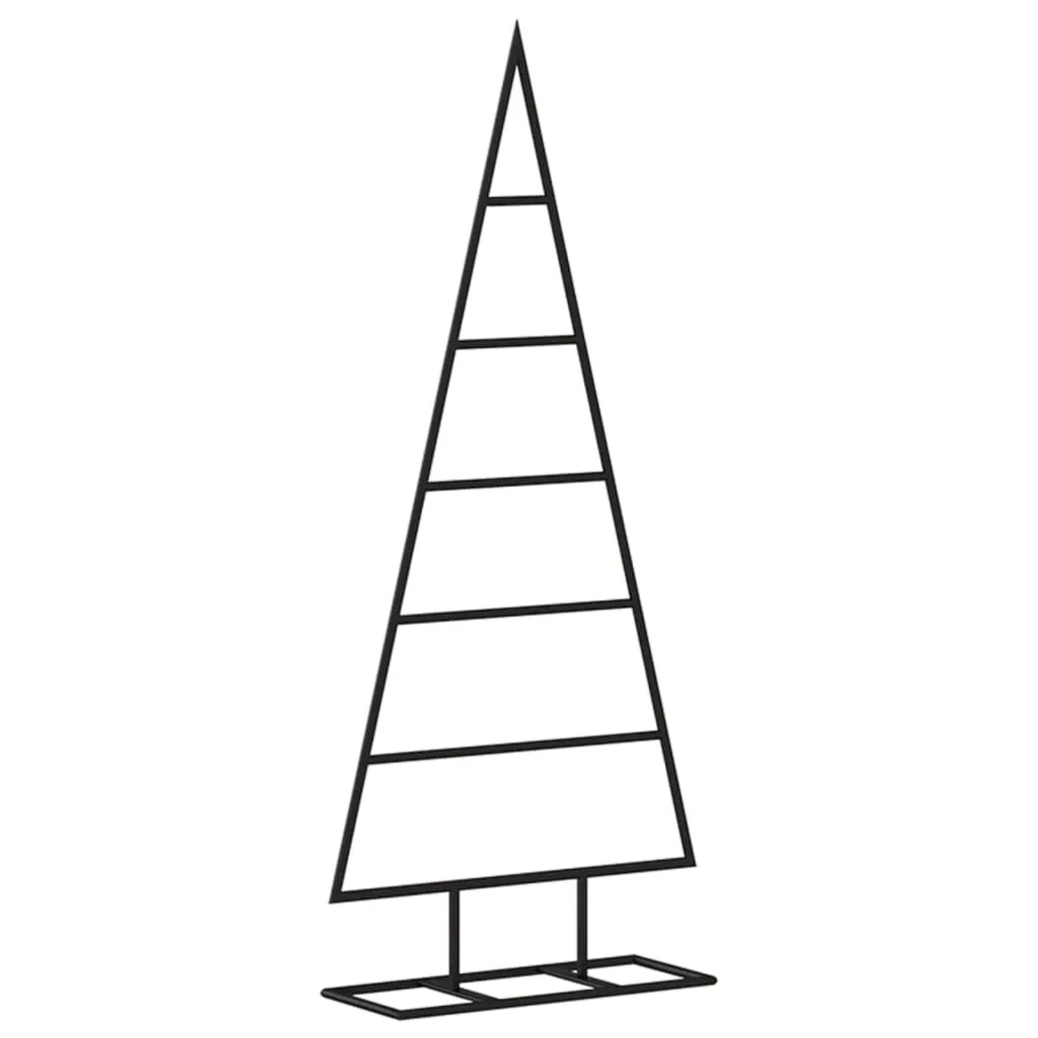 vidaXL Metall-Weihnachtsbaum für Dekorationen Schwarz 90 cm Modell 4