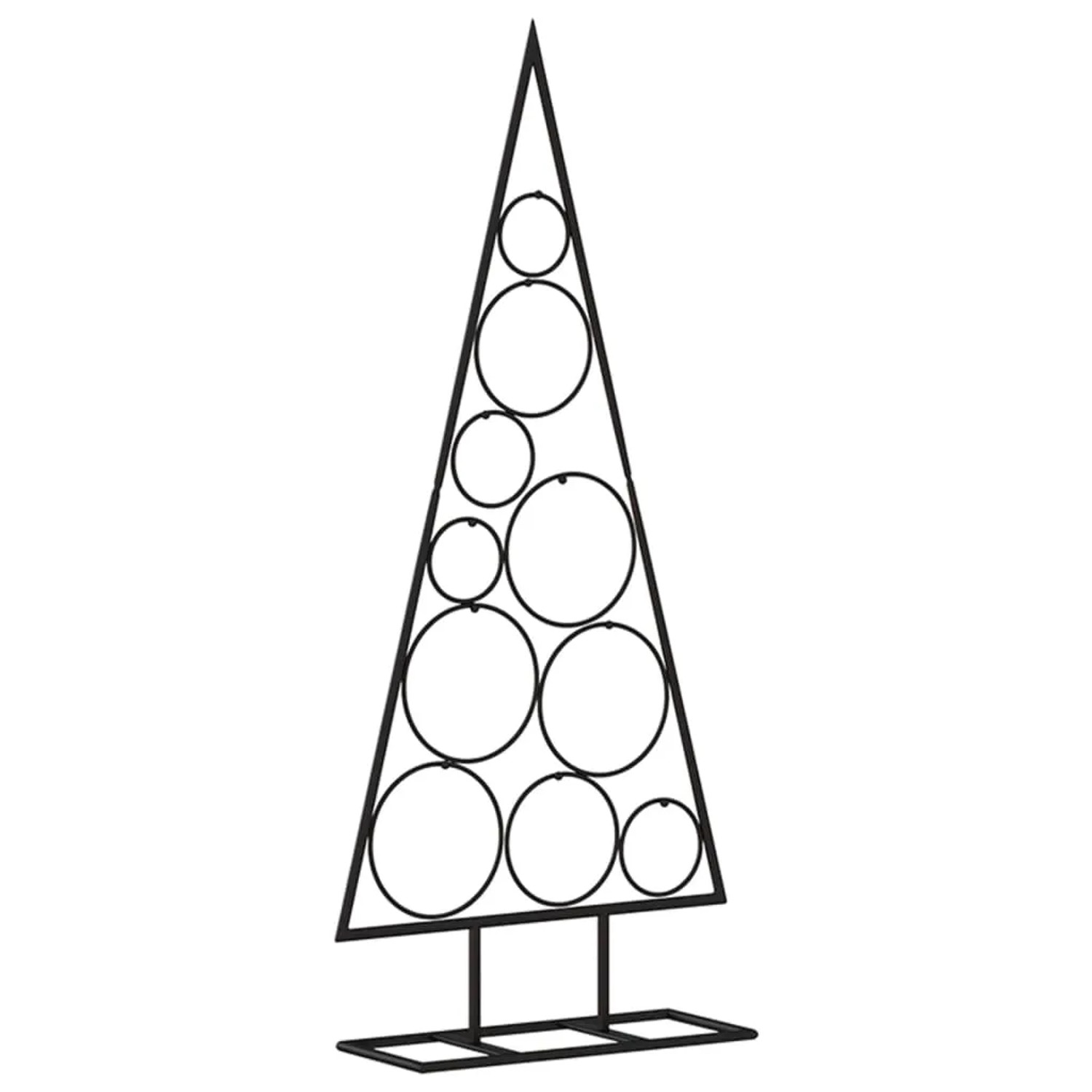 vidaXL Metall-Weihnachtsbaum für Dekorationen Schwarz 90 cm Modell 5
