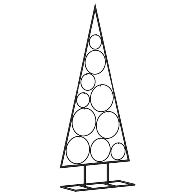 vidaXL Metall-Weihnachtsbaum für Dekorationen Schwarz 90 cm Modell 5