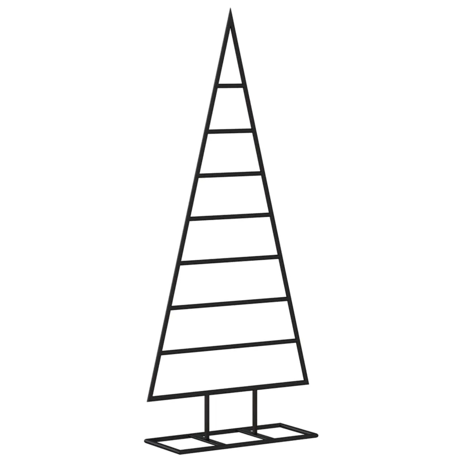 vidaXL Metall-Weihnachtsbaum für Dekorationen Schwarz 125 cm Modell 3