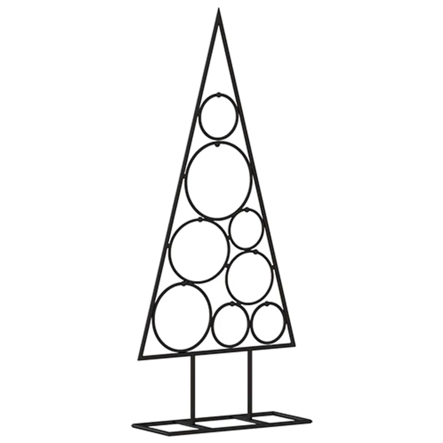 vidaXL Metall-Weihnachtsbaum Deko Schwarz 60 cm Modell 3