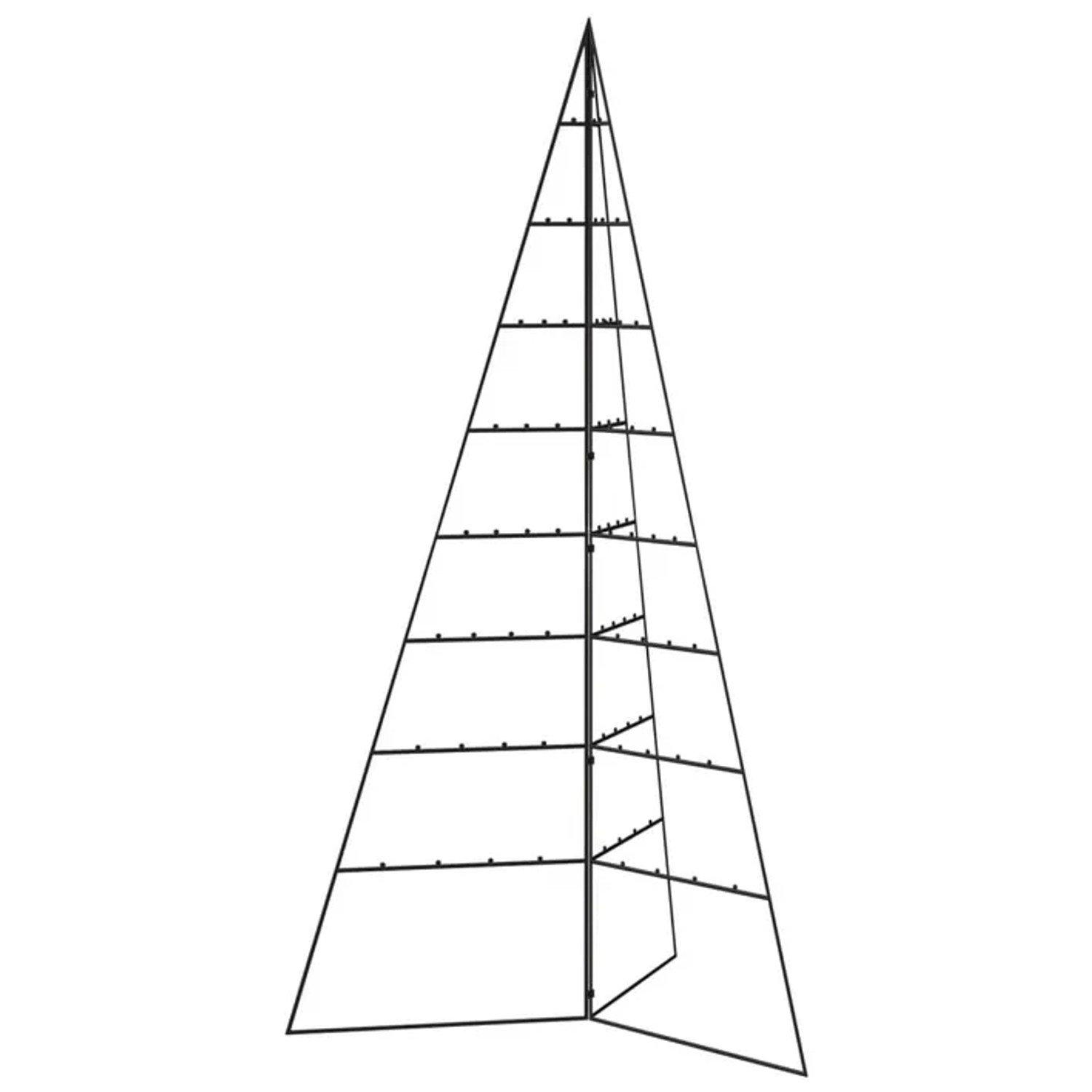 vidaXL Metall-Weihnachtsbaum für Dekorationen Schwarz 180 cm Modell 1