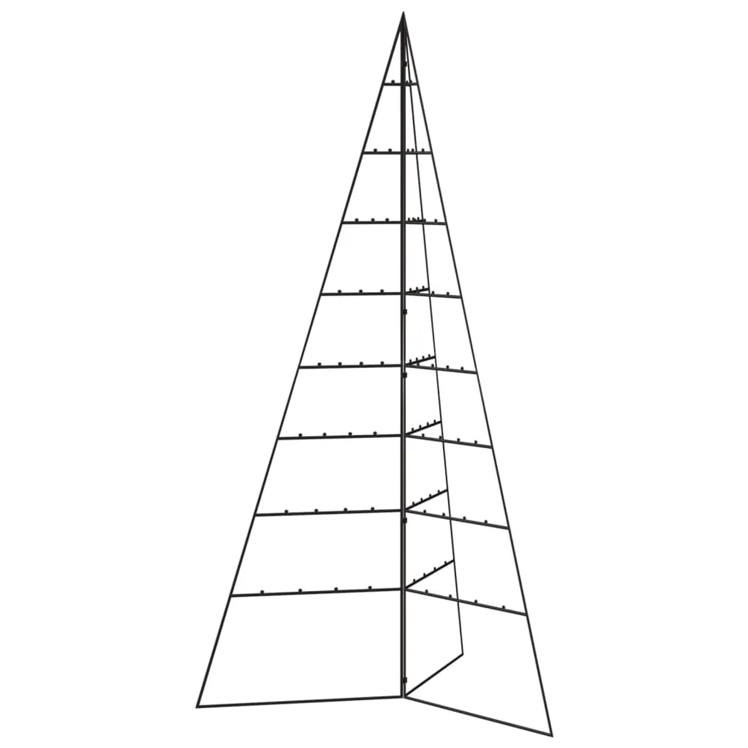 furnicato Metall-Weihnachtsbaum für Dekorationen Schwarz 180 cm