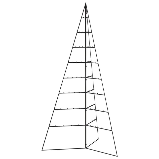 furnicato Metall-Weihnachtsbaum für Dekorationen Schwarz 180 cm