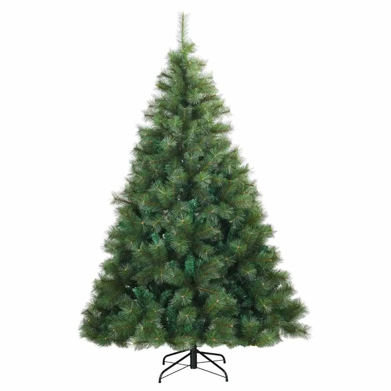 vidaXL Künstlicher Klappbarer Weihnachtsbaum Grün 240 cm PVC und Stahl 42019335