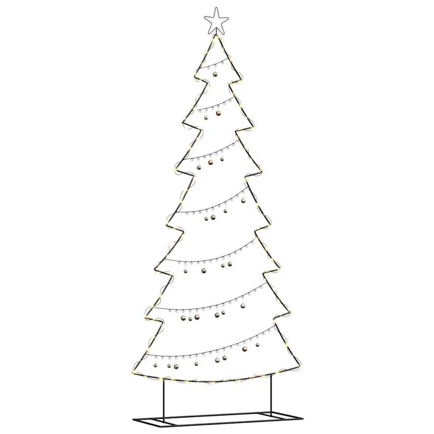 vidaXL Metall Weihnachtsbaum mit Ständer Schwarz 210 cm Stahl 42019191