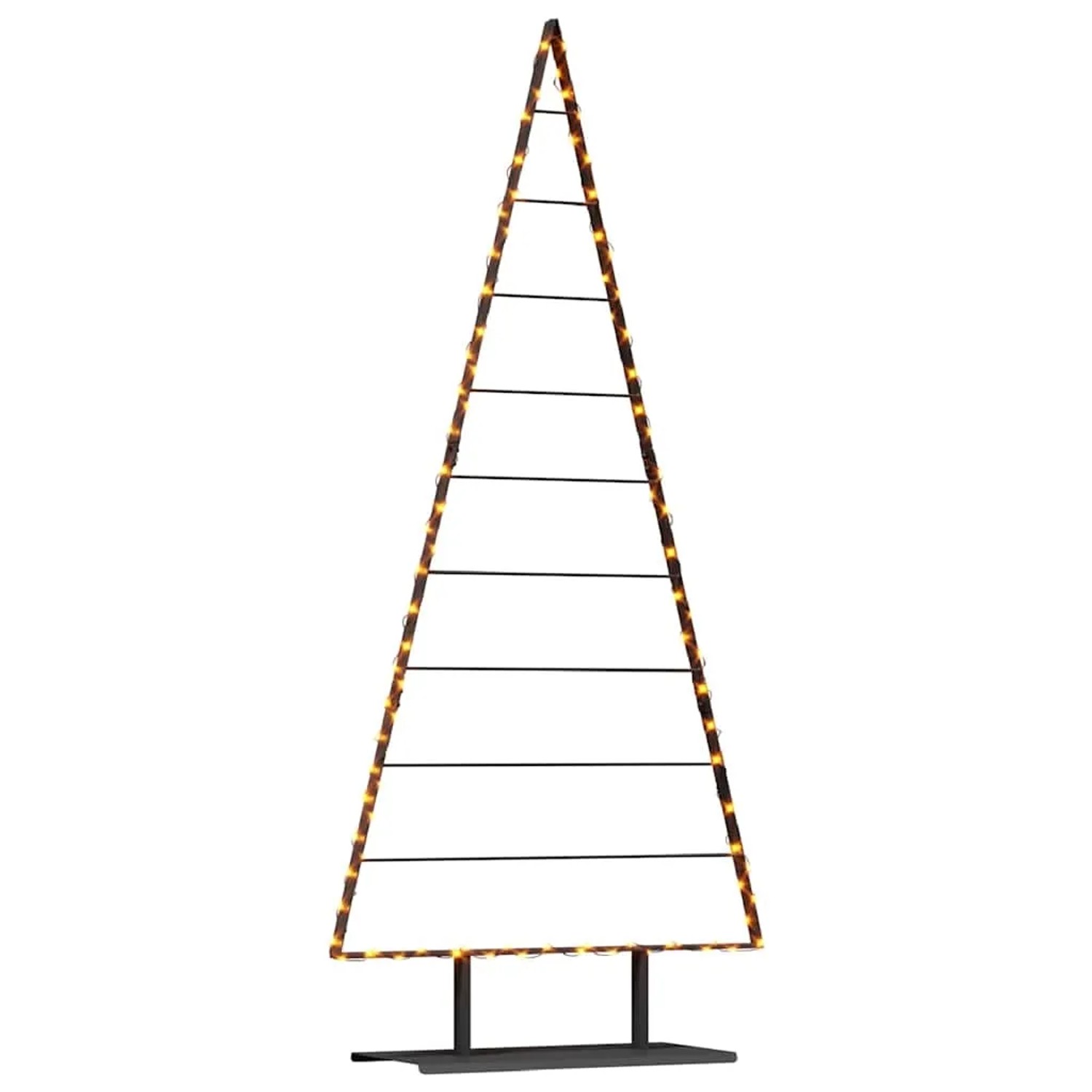 vidaXL Metall Weihnachtsbaum mit Ständer Schwarz 210 cm Stahl 42019174