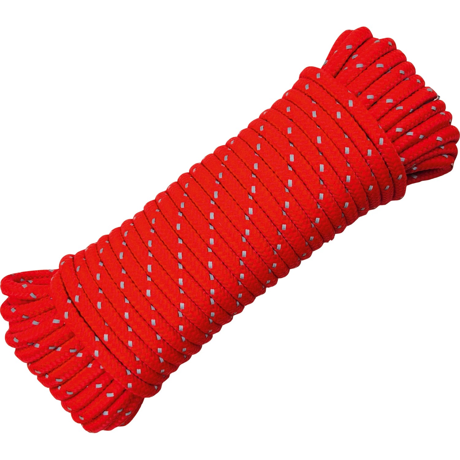 Mehrzweck-Seil Rot mit Reflekoren 15 m x Ø 4,8 mm