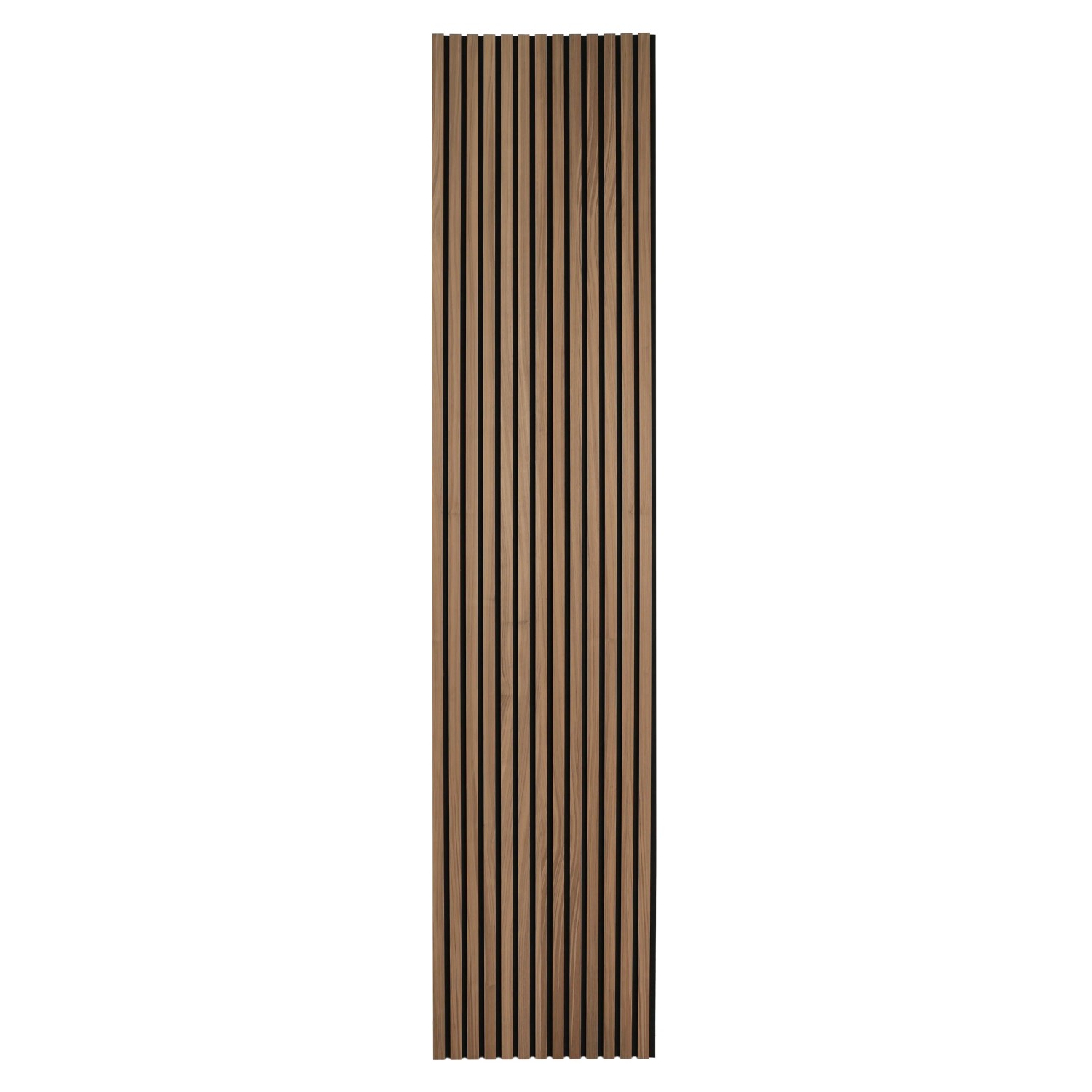 Akustikpanel Smart Walnuss Schwarz MDF Schwarz Filz 240 cm x 52 cm x 1,8 cm