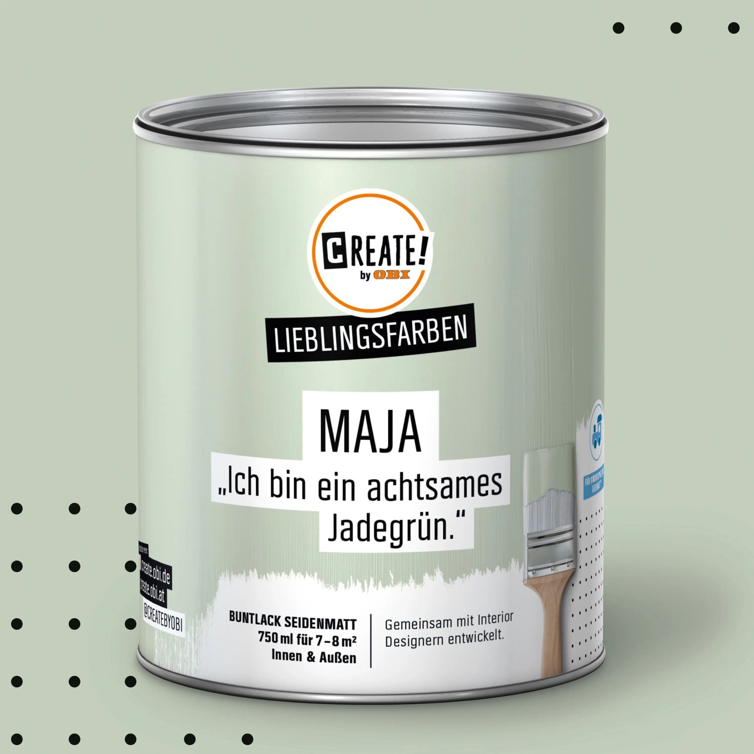 CREATE! by OBI Lieblingsfarben Buntlack Maja Jadegrün seidenmatt 750ml