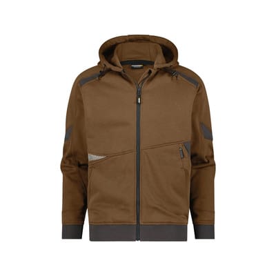 Lunax Kapuzensweatshirt, lehmbraun/anthrazitgrau, Größe XL