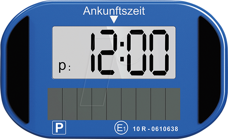 KFZ PARK AA0203 - KFZ - Elektr. Parkscheibe mit Solar, blau
