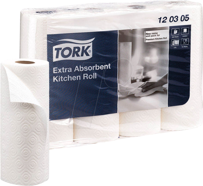 KP TORK - TORK Küchenrollen Premium 3-lagig, 4 Rollen