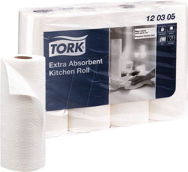 KP TORK - TORK Küchenrollen Premium 3-lagig, 4 Rollen