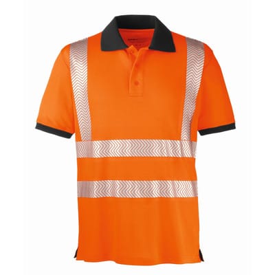 Warnschutz-Poloshirt ORLANDO, warnorange/grau, Größe XXL