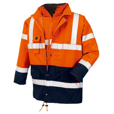 Warnschutzparka CALGARY 4108, warnorange/navy, Größe 3XL
