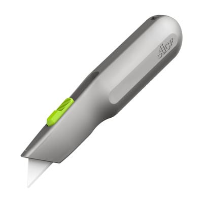 SLICE® Cuttermesser mit Metallgriff + automatischem Klingenrückzug 10491