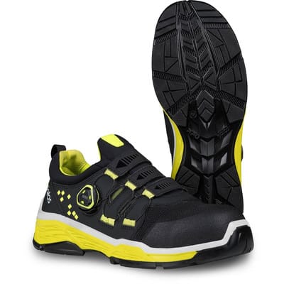 Halbschuhe TIO 2058 S1P SRC M I C, schwarz/gelb, Größe 46