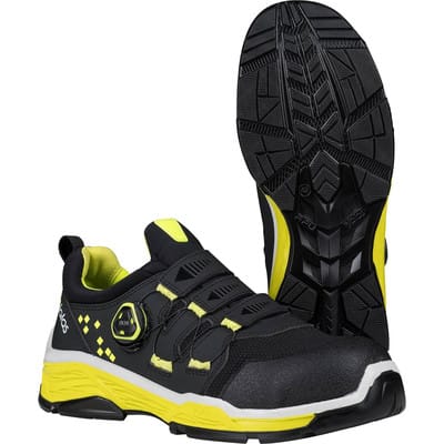 Halbschuhe TIO 2068 S3 SRC M I C, schwarz/gelb, Größe 38