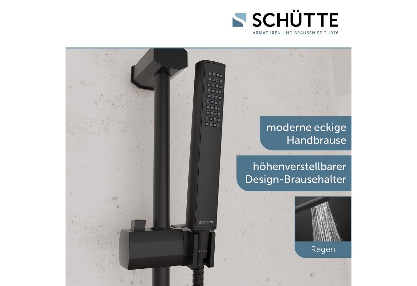 Schütte Brausegarnitur TOKYO, Höhe 99 cm, 2 Strahlart(en), Set, 10 tlg., inkl. Wasserspardichtung, Antikalk, höhenverstellb., Edelstahl-Stange Bild 3