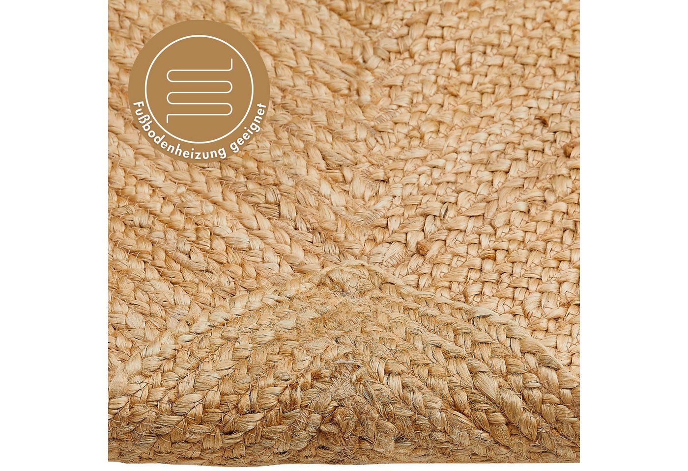 LUXOR living Teppich Ibo, Juteteppich, rechteckig, Höhe: 7 mm, Wendeteppich, handgeflochten, Naturfaser, Boho-Style Bild 2