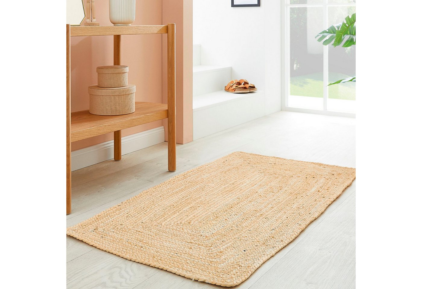 LUXOR living Teppich Ibo, Juteteppich, rechteckig, Höhe: 7 mm, Wendeteppich, handgeflochten, Naturfaser, Boho-Style Bild 3