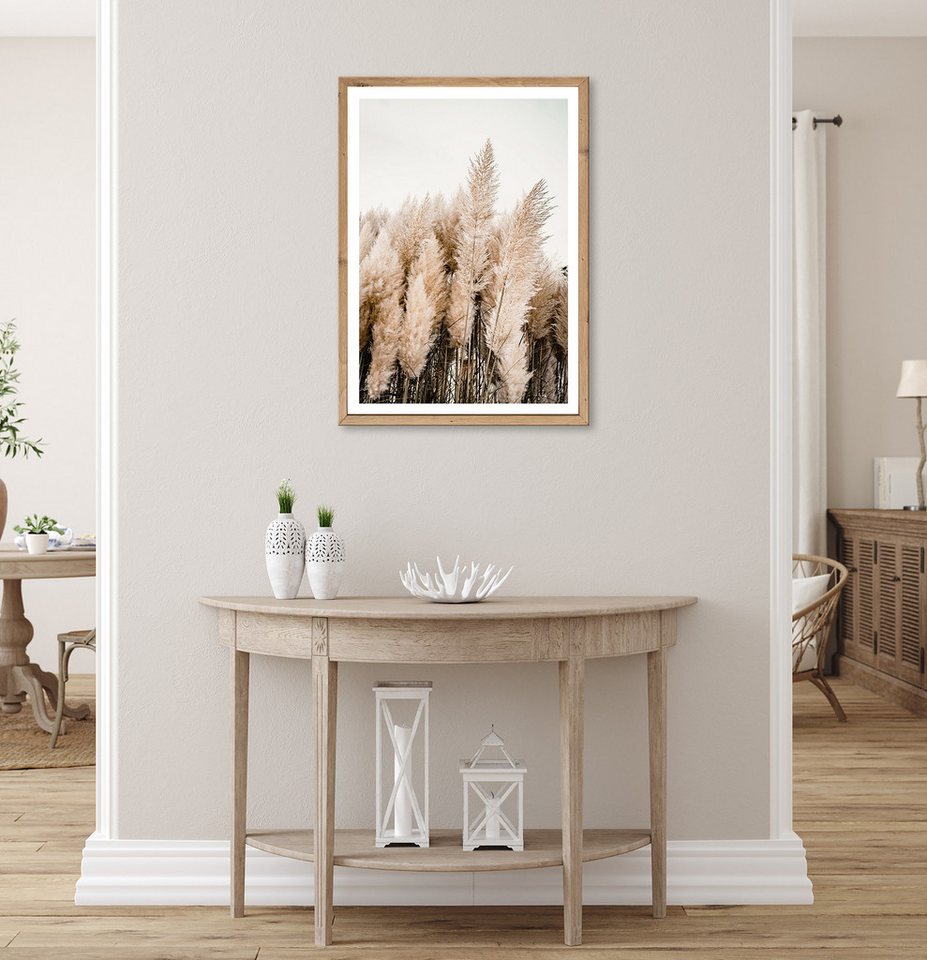 Bönninghoff Bild mit Rahmen Wandbild gerahmt PAMPASGRAS 50x70 cm – Natürliches Gräsermotiv in, Gräser, Natur, Pflanzen, Pflanzenbilder (1 St), mit dekorativem Rahmen Bild 2