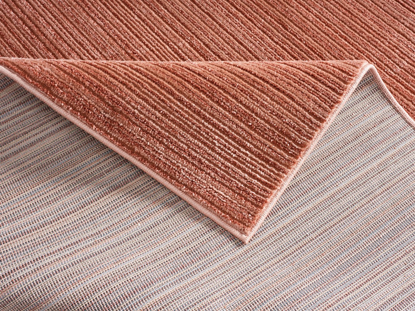 OTTO home Teppich Noolan, Hoch-Tief-Struktur, rechteckig, Höhe: 9 mm, gestreift, Streifen, weich, Wohnzimmer, Schlafzimmer, Esszimmer