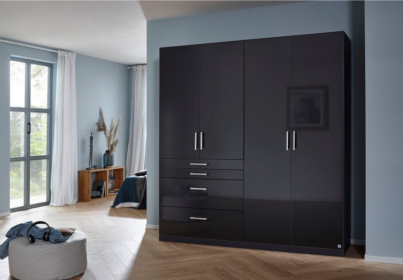 rauch Drehtürenschrank Kleiderschrank Schrank Garderobe Garderobenschrank HOMBURG mit viel Stauraum, oberer Schubkasten mit Einteilung MADE IN GERMANY Bild 3