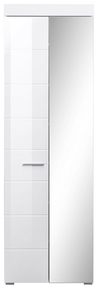 Home affaire Garderobenschrank Avena Flurschrank mit Spiegeltür - (B/T/H) 80/12/72 cm