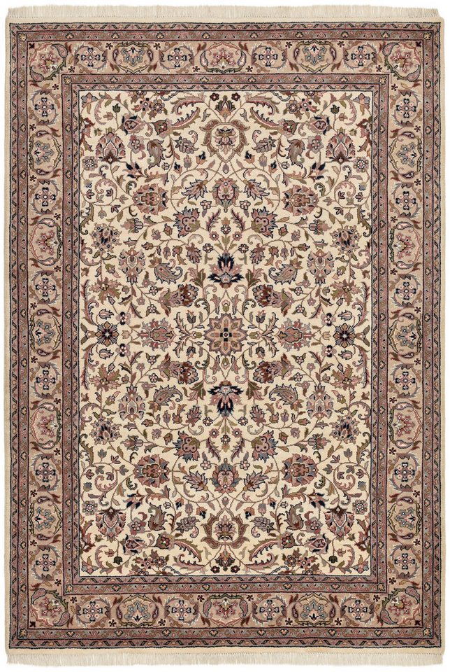 THEKO Orientteppich Benares Isfahan, handgeknüpft, rechteckig, Höhe: 12 mm, reine Wolle, mit Fransen, Wohnzimmer Bild 2