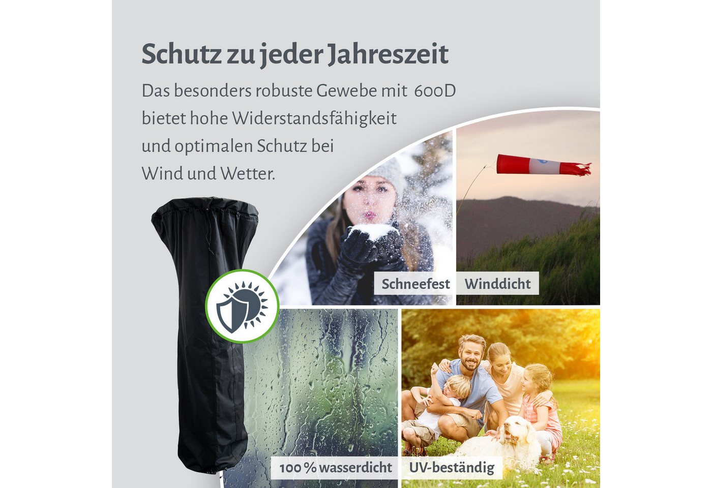 empasa Heizstrahler / Grill / Gartenmöbel, Abdeckhaube Universell einsetzbare Schutzhülle Bild 2