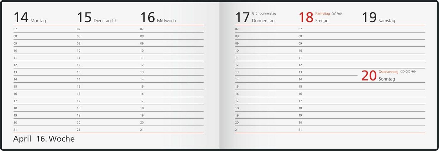 RIDO Taschenkalender rido/idé Taschenkalender Septimus 2027, A6 quer, Kunststoff, grau Bild 2