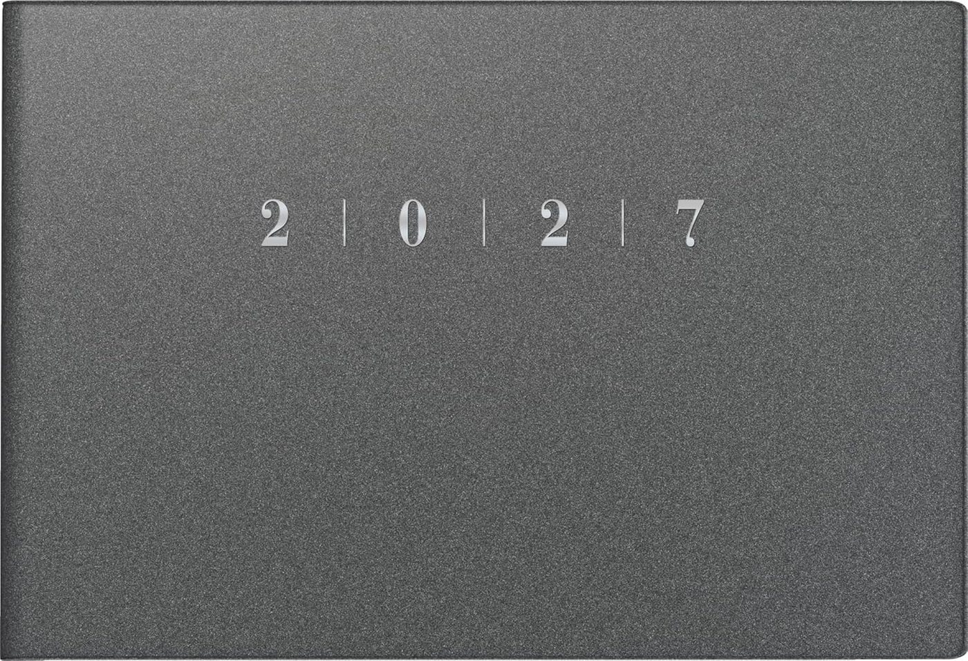 RIDO Taschenkalender rido/idé Taschenkalender Septimus 2027, A6 quer, Kunststoff, grau Bild 3