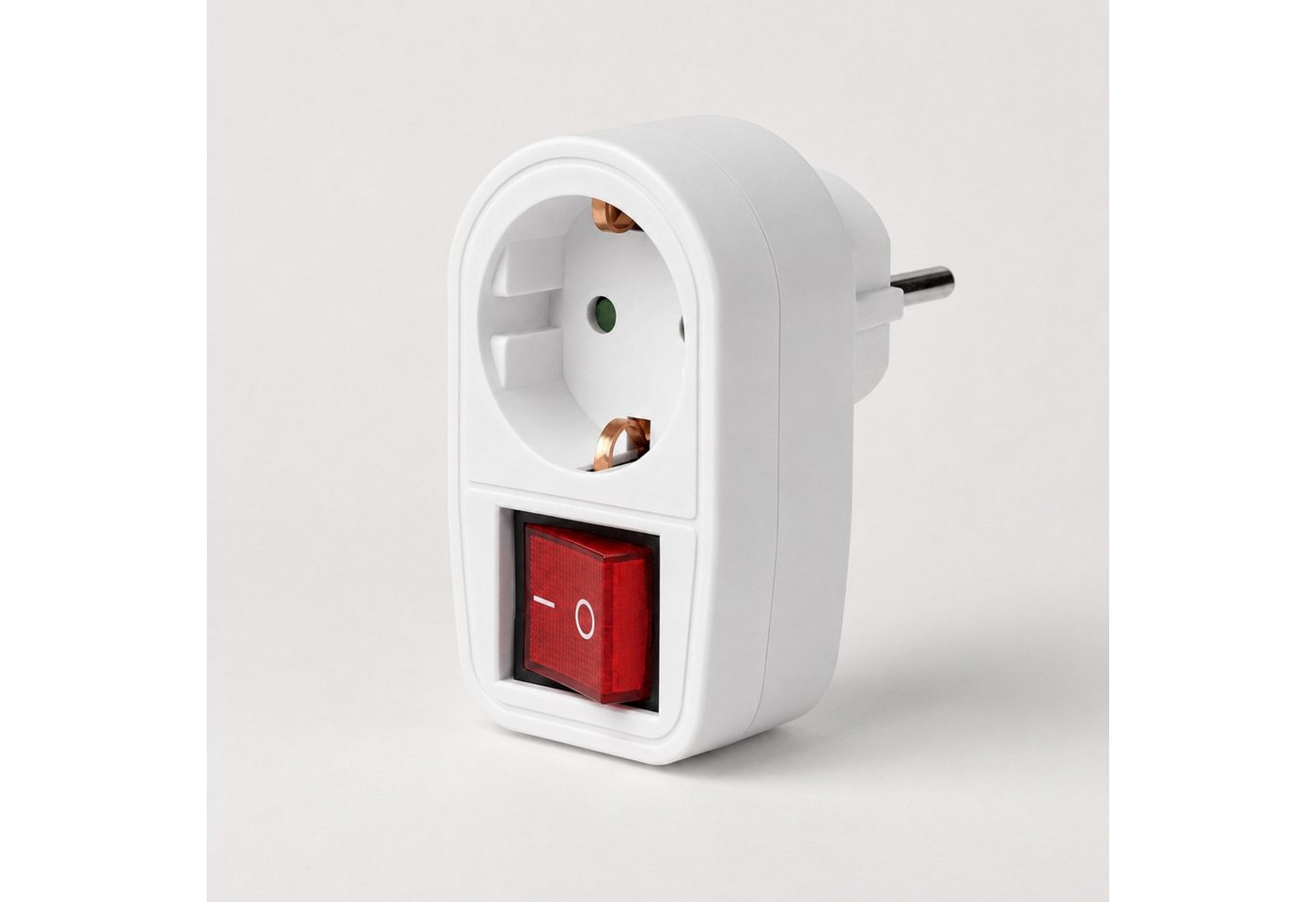 Arcas Schuko-Stecker Arcas Schuko Zwischenstecker mit Schalter, 3500W, 16A, Weiß Bild 2