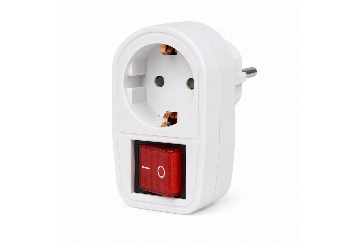 Arcas Schuko-Stecker Arcas Schuko Zwischenstecker mit Schalter, 3500W, 16A, Weiß Bild 3