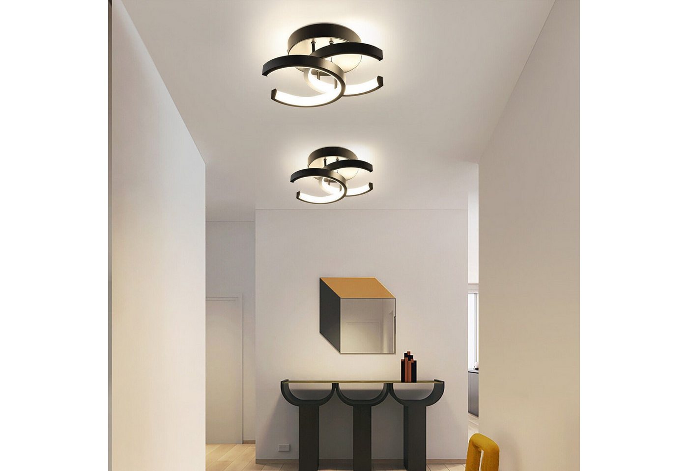 Toomoke Deckenleuchten 3-Farbige Decken-Lampe Dimmbar LED Deckenleuchte, LED fest integriert, Warmweiß, Neutralweiß, Kaltweiß, Wohnzimmer Flur Eingang Bild 2