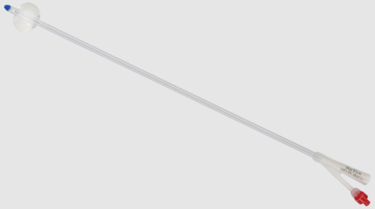 DocMed Katheter Brillant Plus Aquaflate Silikon-Katheter Nelaton mit Spritze, Latexfrei und hautverträglich, (1 St), Aus Silikon, Glattes und flexibles Material