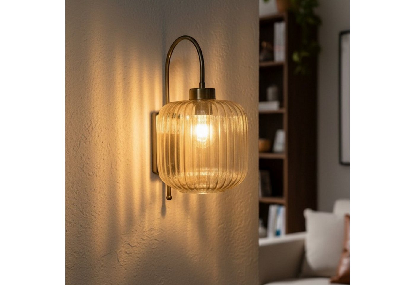 Bamyum Wandleuchte Mopa Vintage Glas Wandleuchte, ohne Leuchtmittel