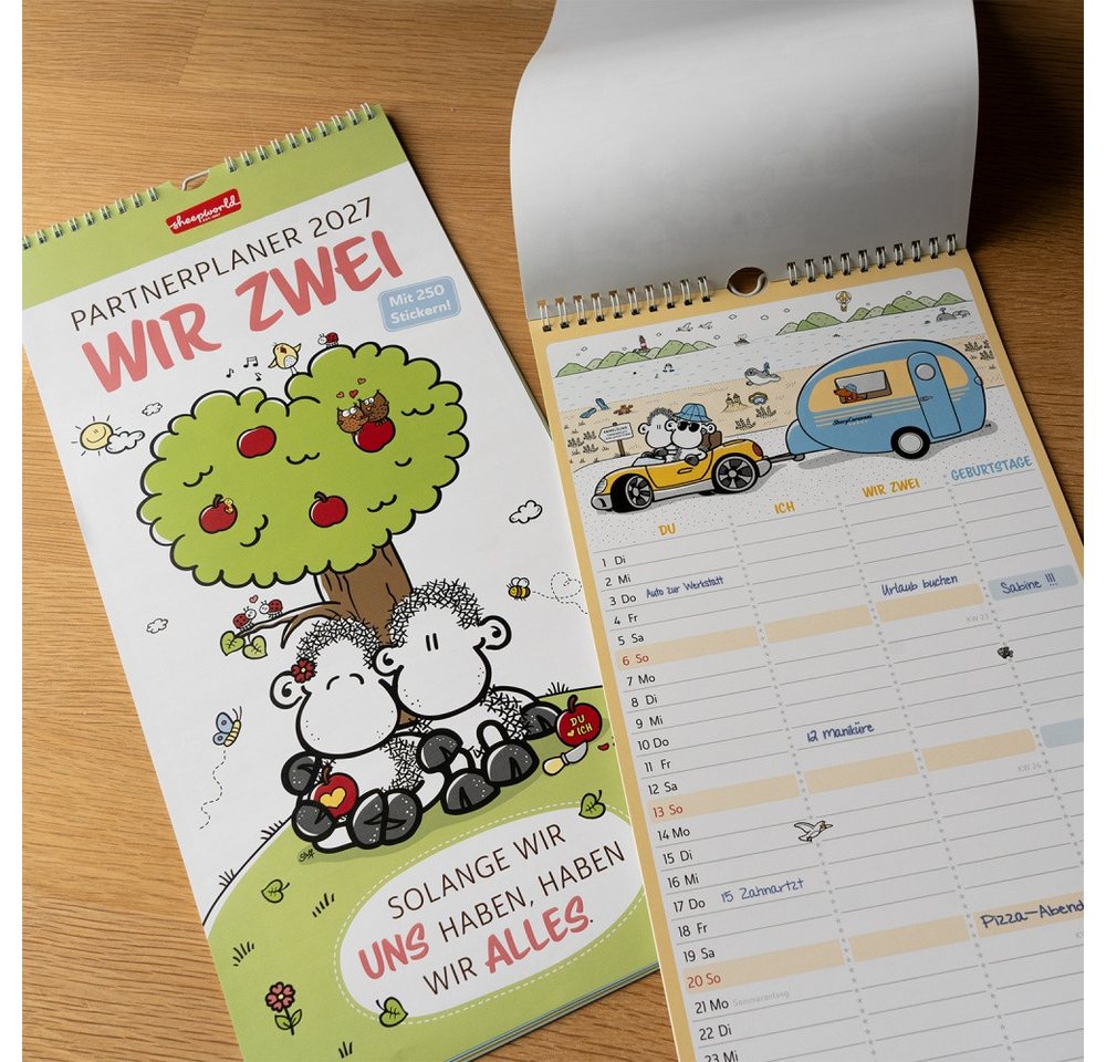 Sheepworld Familienkalender Partnerplaner 2027 »Wir zwei« Bild 3