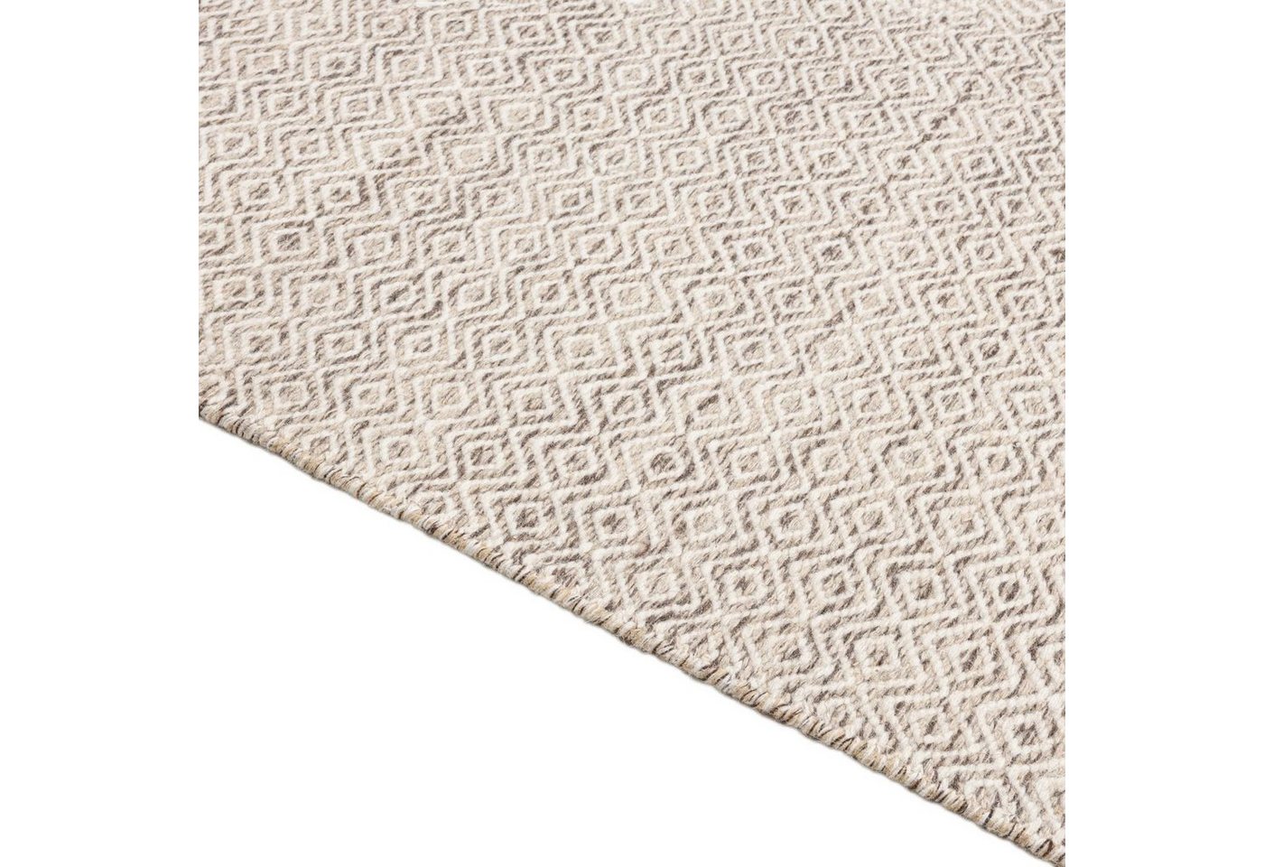 RUG N' ROLL Wollteppich 2-Seitiger Skandi, modern, flachgewebe, strapazierfähig, handgewebt, Rechteckig Bild 3