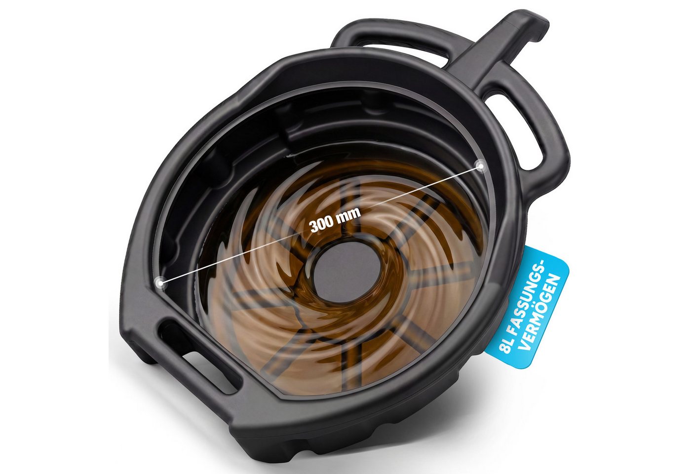 NTG Nutzfahrzeug Technik GmbH Ölauffangwanne 8 Liter - Anti-Splash-Design mit integriertem Ausgießer, (1-tlg), Ölwanne auffangwanne für Auto Motorrad KFZ Bild 2