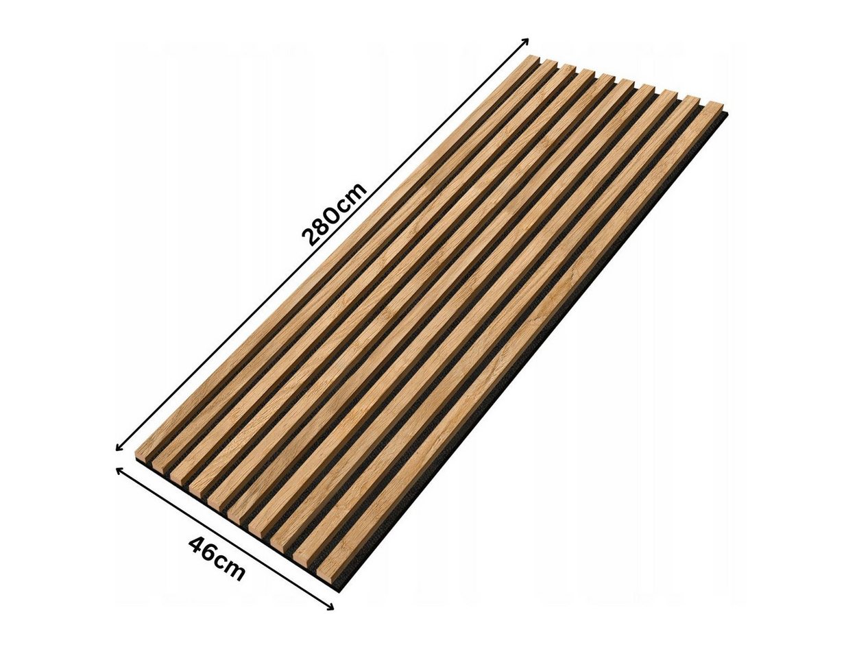 EmsCraft24 Wandpaneel Lamellenpaneel Akustik Akustikpaneel 2750x460x18mm Deckenhoch