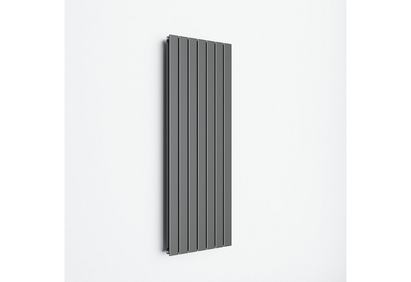 SONNI Designheizkörper Design Heizkörper Flach Anthrazit Doppellagig 1600x542mm Vertikal, Paneelheizkörper, Heizungsbereich 19~27m², Mittelanschuss Bild 3