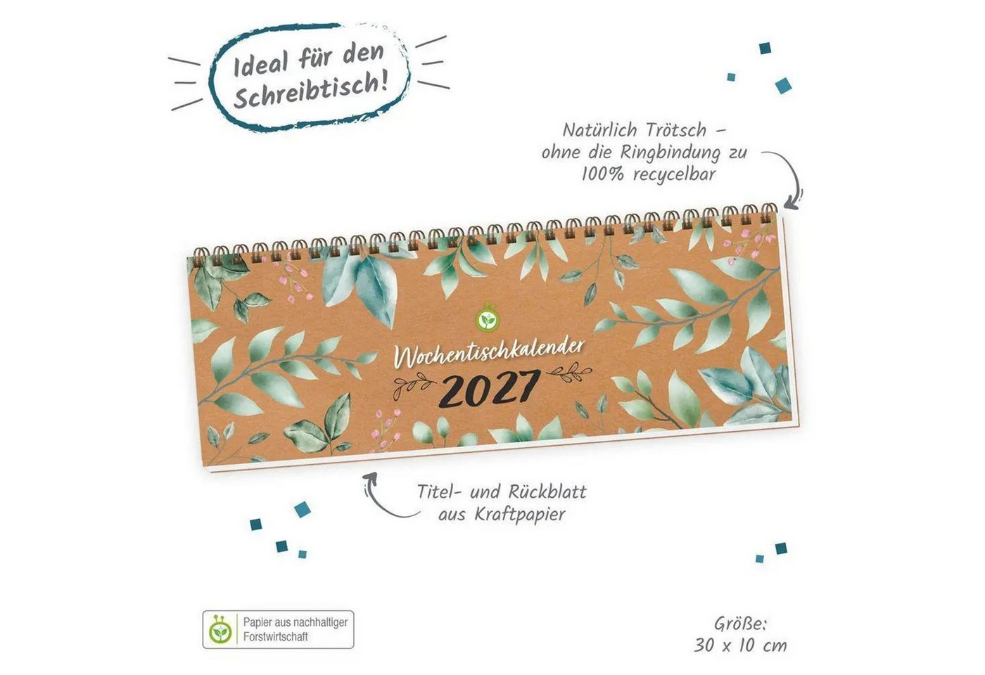 Trötsch Verlag Schreibtischkalender TRÖTSCH - Wochentischkalender Natur 2027 Bild 4