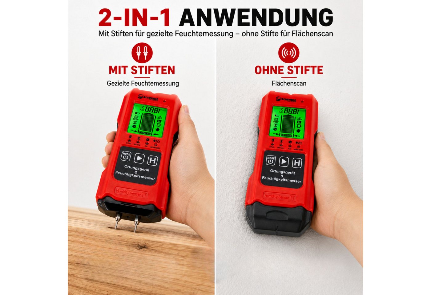 SCHMIDT security tools Leitungsortungsgerät SCHMIDT security tools CF-14 Feuchtigkeitsmesser Ortungsgerät