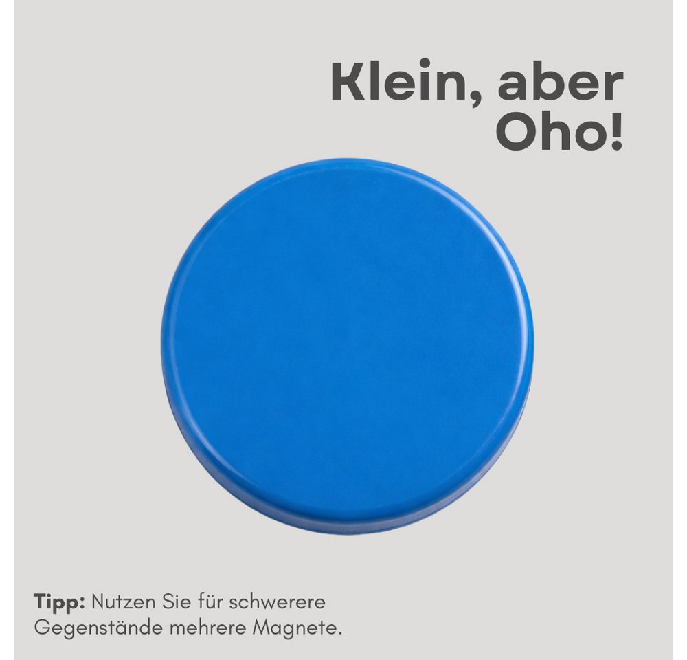 MaajeeKuto Magnet Haftmagnete Ø32x7 mm blau – starke Pinboard Magnete 6 Stück (1-St) Bild 4