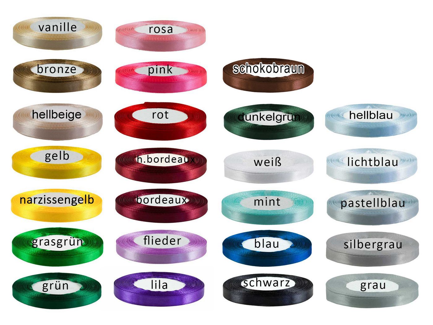 maDDma Satinband 22,5m Satinband 10mm Dekoband Geschenkband Schmuckband, fuchsia Bild 4