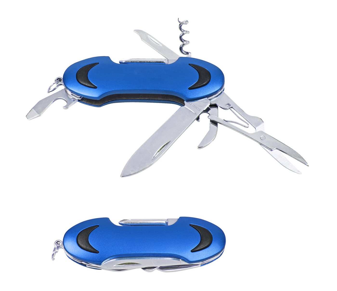 Best Offer Multitool Taschenmesser / 7tlg. mit Schere, Dosenöffner, Schraubendreher, Feile