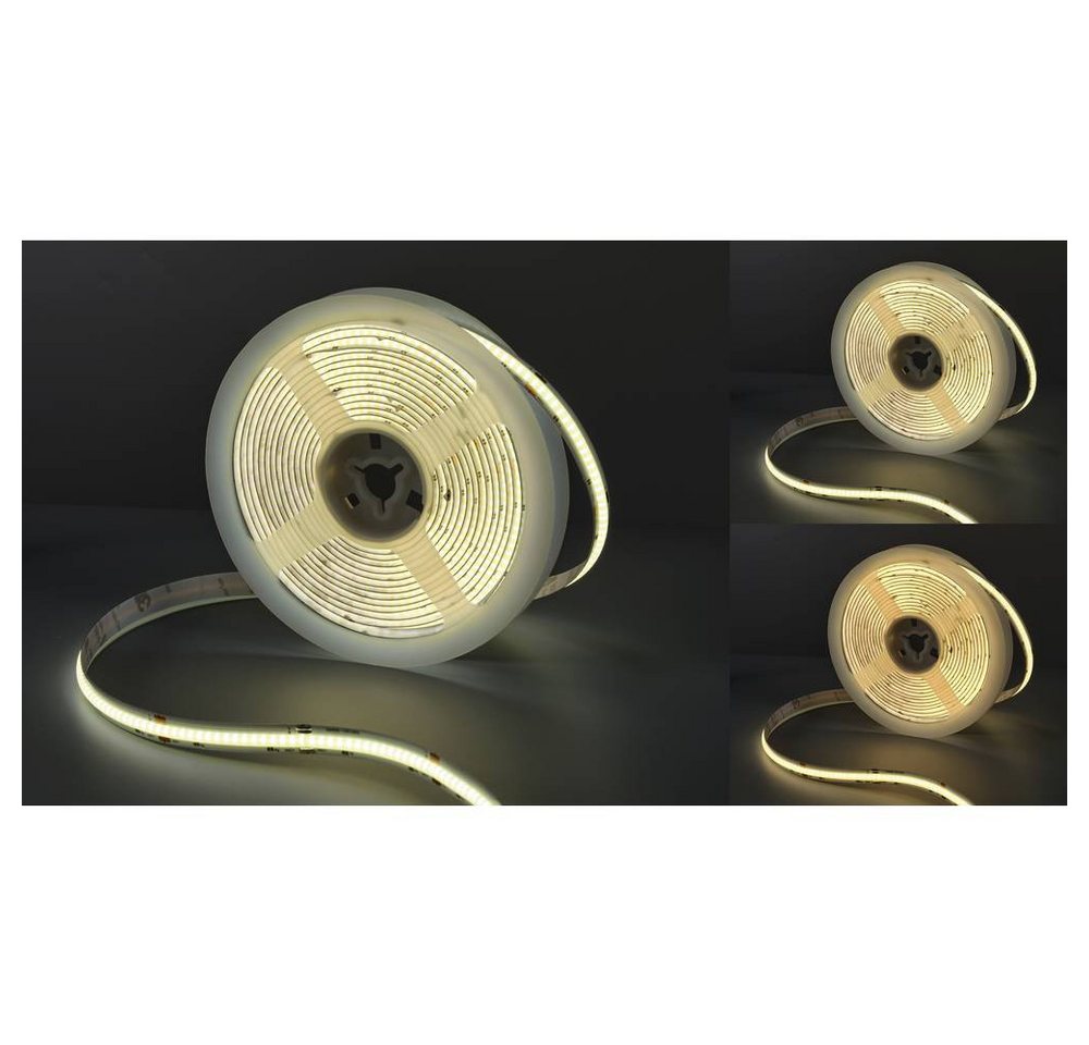 Sygonix LED Stripe COB CCT LED Stripe, 5 m SY-5773492, dimmbar, kürzbar, Leuchtmodi einstellbar, selbstklebend Bild 4